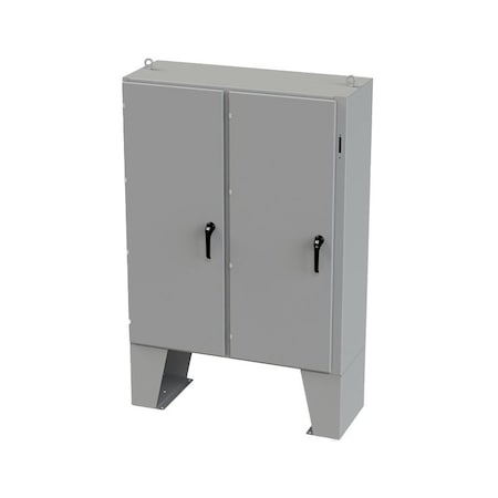 Saginaw Control & Engineering 3 Point Latch with Coinproof/Padlock Handle Electrical Enclosures, 60 in H, 18 in D, 49 in W SCE-60XEL4918LP